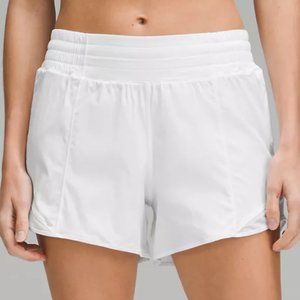 Lululemon Hotty Hot High-Rise Lined Short 4" - 10 - White